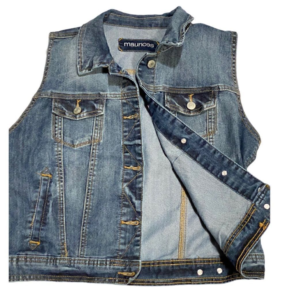 Maurice’s Medium Wash Denim Vest